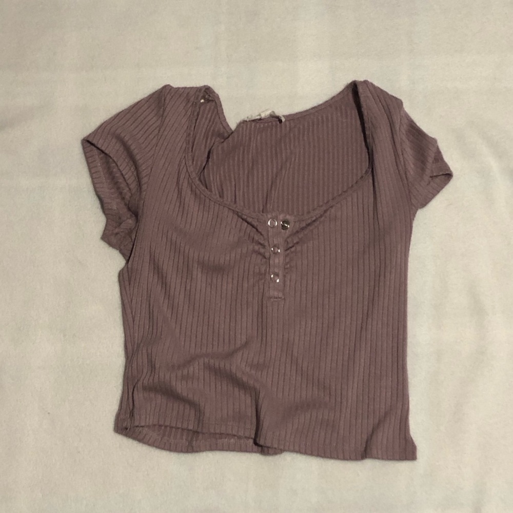 Pink Buttoned T-Shirt